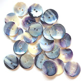 Re-Stocked - Mermaid's Indigo 7/8" Shell Buttons, 22mm, Pack of 12   #KB-919