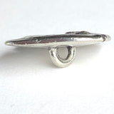 Re-Stocked, Fish Button, Pewter 7/8" Danforth USA, 23mm Shank Back # FJ-93