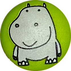 Hippo Green Plastic Button 9/16" Shank Back, 15mm, Per Button #SK-1670