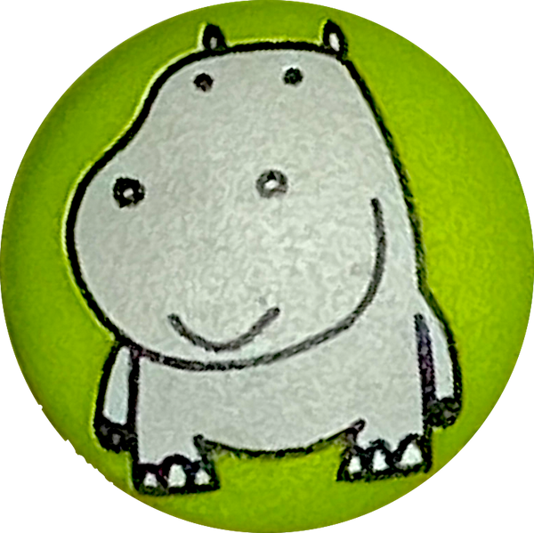 Hippo Green Plastic Button 9/16" Shank Back, 15mm, Per Button #SK-1670