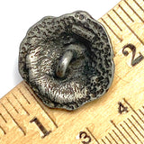 Growling Bear Button, Pewter, 7/8", Shank Back, 23mm, USA-Made  # SW-301