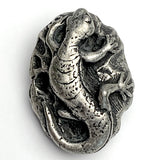 Salamander Pewter Button, 1", Shank Back, 25mm, USA-Made  # SW-304