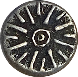 Rustic Starburst Pewter Button, 11/16" Shank Back 18mm USA-Made  # SW-309