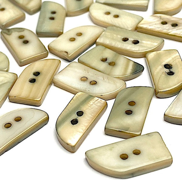 Tribal Taupe Sort-Of Rectangle, Stone or Shell? 5/16" x 11/16", Pack of 39 Buttons #23-130