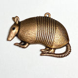 SALE Armadillo Charm, Handpainted Metal 1.25" by Susan Clarke #SC675