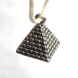 Pyramid Four Sided 3D Pewter Charm/Jewelry Component/Pendant, 5/8" USA, 16mm  # FJ-100