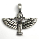 Isis Winged Goddess Large Pewter Pendant, 1-7/8" 48mm  # FJ-101