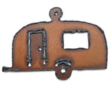 Camper Trailer Rusted Iron Pendant 2.5"  #RST 3028