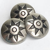 Re-Stocked, Tiny North Star 1/2" Button, Shank Back, Nickel Silver #SW-317