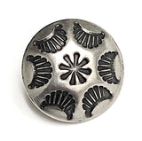 Tiny Star Feathers 1/2" Button, Shank Back, Nickel Silver #SW-315