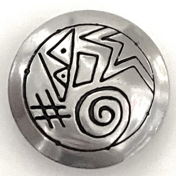 Pictograph 7/8" Nickel Silver Button 22mm with Large Shank #SW-319