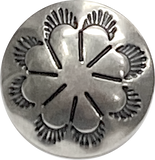 Desert Primrose 5/8" Concho Button, Nickel Silver Shank Back 15mm  #SW-43