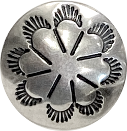 Desert Primrose 5/8" Concho Button, Nickel Silver Shank Back 15mm  #SW-43