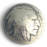 Authentic Indian Head Nickel SCREW-BACK 7/8"  #SW-32-SC
