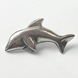 Re-Stocked, Dolphin  Pewter 1-1/8" Button, Danforth USA, 28mm Shank Back  # FJ-109