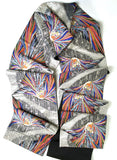 Nine Peacocks Silk Obi, Ornate Embroidery, Japan #772