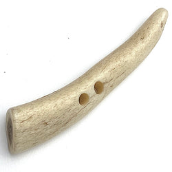 DEEPER SALE Genuine Elk/Deer Antler-Tip Toggle, 2" Natural Light Beige/Grays   # SW-200