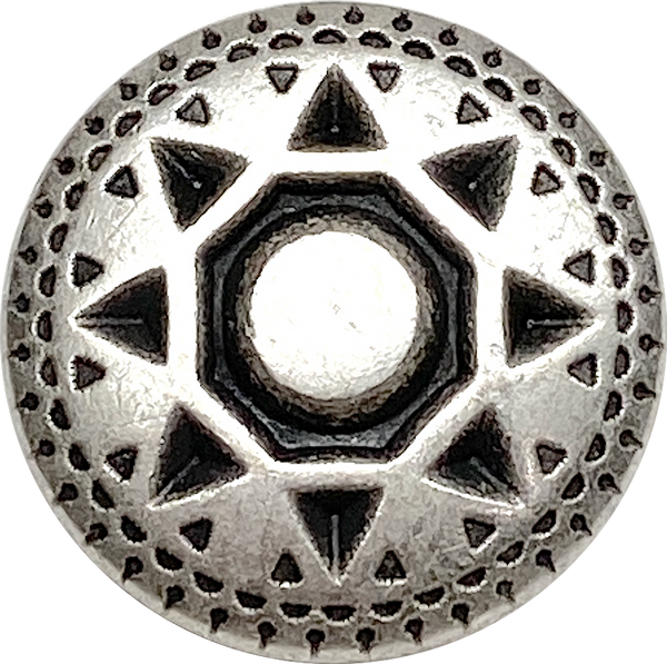 Sun Shield Button, 7/8" Silver 22mm, Shank Back  # FJ-115