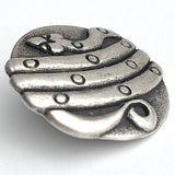 Snake Button, 15/16" Silver Metal Button, 23mm Shank Back  #FJ-118
