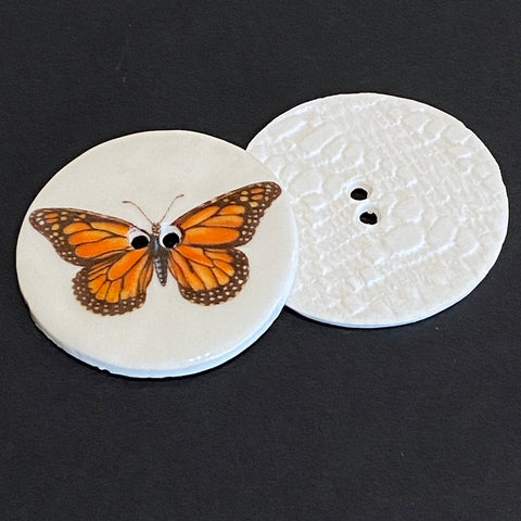 Ceramic Button Round Buttons Handmade Button Porcelain Buttons Buttons for  Crafts Butterfly Button Mothers Day Gift 