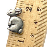 Bunny Rabbit Pewter Button, 3/4" from Danforth USA, 18mm, Shank Back # FJ-127