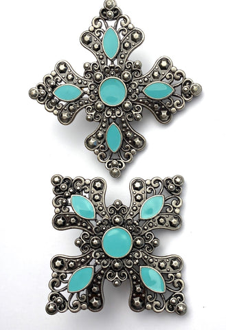 CBCONCH 109B Starburst With Turquoise Conchos