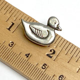 Duck Pewter Button, 3/4" from Danforth USA, 18mm, Shank Back # FJ-128