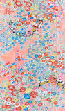 Liquid Drape Bingata Chirimen Crepe Silk from Japan, 14" x 63" Piece from a Vintage Kimono # 532