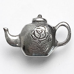 SALE Teapot Pewter Button, 7/8" from Danforth USA, 22mm, Shank Back # FJ-129