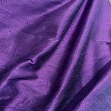 REMNANT, Dark Purple/Black 100% Silk Dupioni 54"wide    One Yard Piece #413-C
