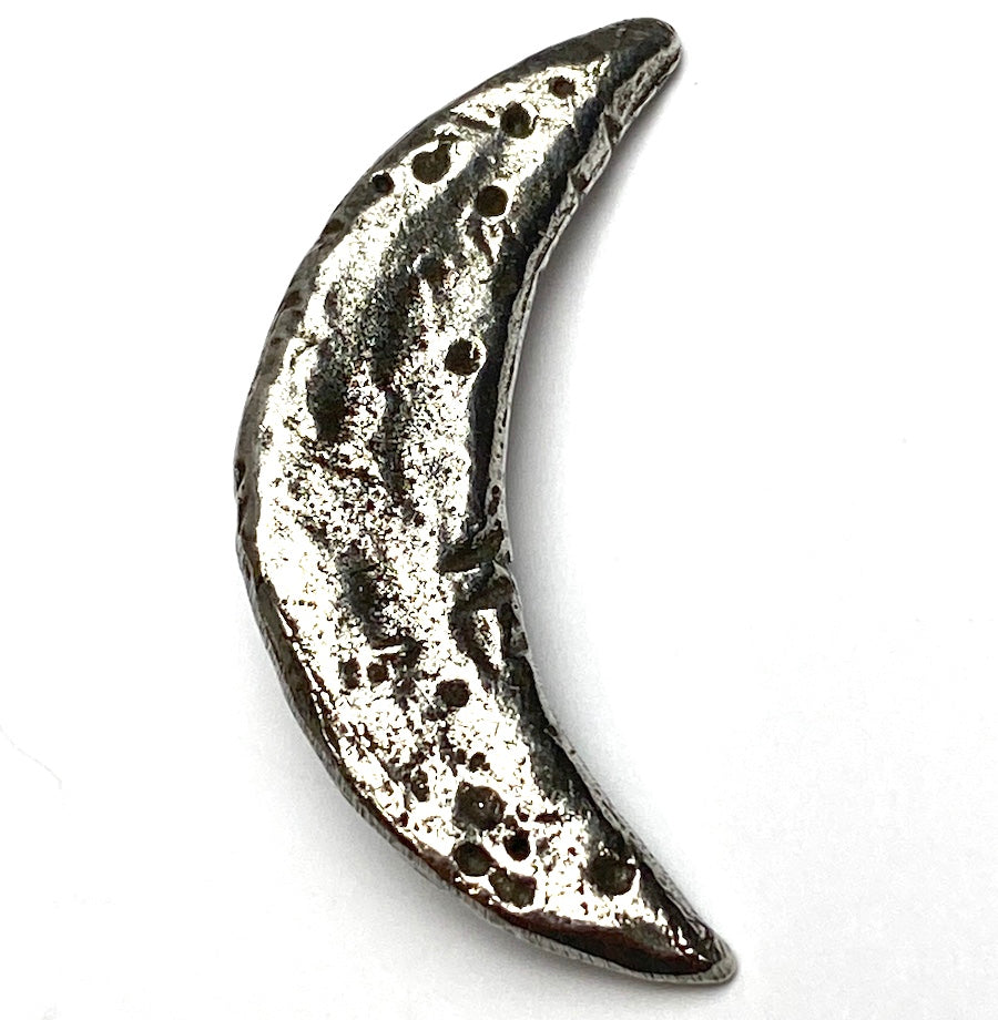 Re-Stocked at Lower Price, Crescent Moon Pewter Button from Green Girl ...