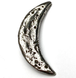 Re-Stocked at Lower Price, Crescent Moon Pewter Button from Green Girl Studios 1-1/4" #G325