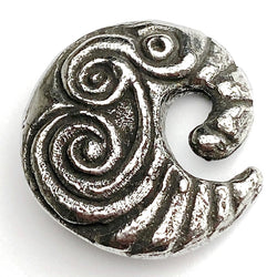 Mystic Pewter Button, from Green Girl Studios, 13/16" / 21mm, Shank Back  #G343