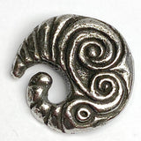 Mystic Pewter Button, from Green Girl Studios, 13/16" / 21mm, Shank Back  #G343