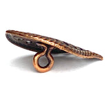 PACK OF 30 Copper Leaf Buttons, 3/4" Metal with Tiny Cut-Outs, Shank Back, #SC-1339
