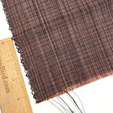 Chocolate Strawberry Mochi Textured Rustic Stripe Vintage Kimono Fabric By the Yard # 534