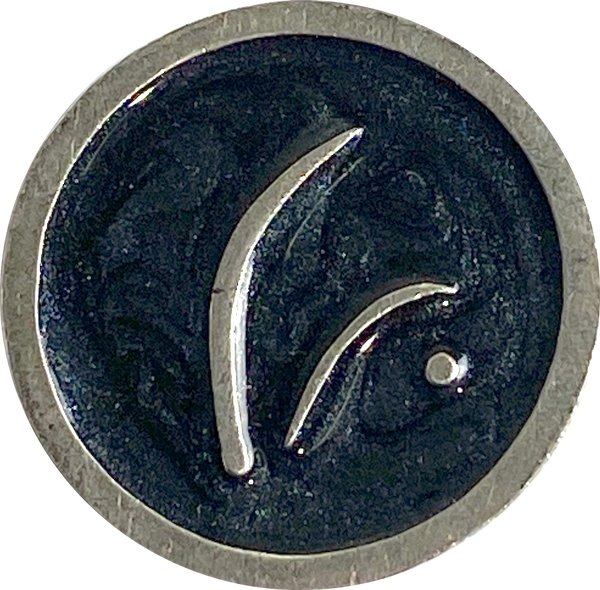 Create Button with Black, from Danforth Pewter, 13/16"  #FJ-159