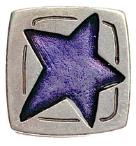 Star in Purple, Button from Danforth Pewter, 5/8"  #FJ-162