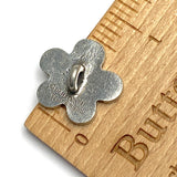 Blue Flower Button from Danforth Pewter, 3/4"  #FJ-163