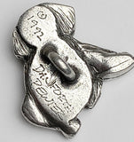 Rascal Puppy Button, Pewter, 3/4" Danforth USA, Shank Back # FJ-164
