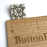 Sawtooth Star Quilt Button, Pewter, 5/8" Danforth USA, Shank Back # FJ-165