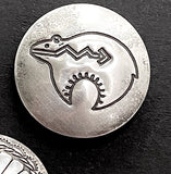 Set of 5, Vintage Sterling Silver Button Covers, Each One Different, 3/4" #MV-47