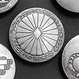 Set of 5, Vintage Sterling Silver Button Covers, Each One Different, 3/4" #MV-47