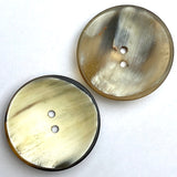 SALE HORN BUTTONS Large Translucent Very Scooped, No Two Alike 1-3/4 to 1-7/8"  #728H