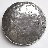 Hammered Round Danforth Pewter Button, 3/4" Shank Back, USA Made, #FJ-170