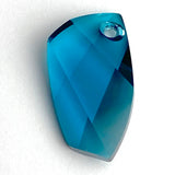 Last One, Tourmaline Pendant, 7/8" Indicolite Blue, 22mm, Deep Blue Faceted Crystal #SC-DR-3