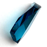 Tourmaline Pendant, 7/8" Indicolite Blue, 22mm, Deep Blue Faceted Crystal #SC-DR-3