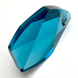 Last One, Tourmaline Pendant, 7/8" Indicolite Blue, 22mm, Deep Blue Faceted Crystal #SC-DR-3