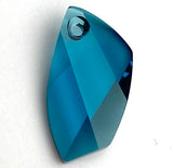 Last One, Tourmaline Pendant, 7/8" Indicolite Blue, 22mm, Deep Blue Faceted Crystal #SC-DR-3