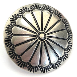 Southwest Sunflower Button 1", Nickel Silver Shank Back #SW-249